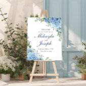 SINI Blue Hydrangea Welkom Verticaal Poster