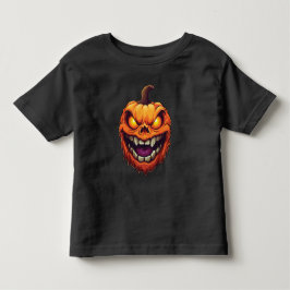 Siniester grijnzende pompoenkop kinder shirts