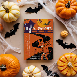 Siniestra Soiree: Kwaadaardige Halloween-feestuitn Feestdagenkaart