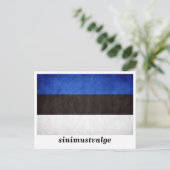 "sinimustvalge" Estse vlag Briefkaart (Staand voorkant)