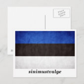 "sinimustvalge" Estse vlag Briefkaart (Voorkant / Achterkant)