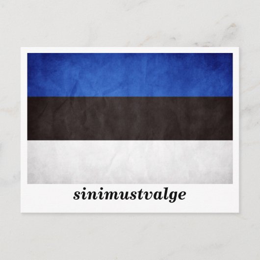 "sinimustvalge" Estse vlag Briefkaart (Voorkant)
