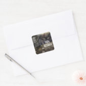 Sinister Avenue Scary Halloween Party Favor Vierkante Sticker (Envelop)