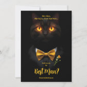Sinister Cat's Glowing Yellow Eyes Best Man  Kaart (Voorkant)