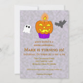 Sinister Celebration Cupcake Halloween Verjaardag Kaart (Voorkant)