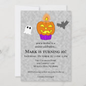 Sinister Celebration Cupcake Halloween Verjaardag Kaart (Voorkant)