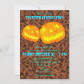 Sinister Celebration Halloween Party Kaart (Voorkant)