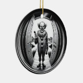 Sinister Clown voor de deur | Fisheye Keramisch Ornament (Rechts)
