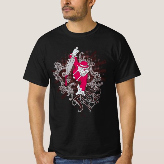 Sinister Clown - Vrijdag de 13e Horror Ontwerp T-shirt (Voorkant)