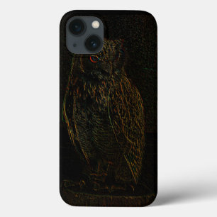 Sinister donkere uil gloeiende ogen zwart Case-Mate iPhone case