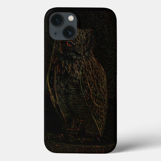 Sinister donkere uil gloeiende ogen zwart Case-Mate iPhone case (Achterkant)