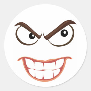 SINISTER FACE RONDE STICKER