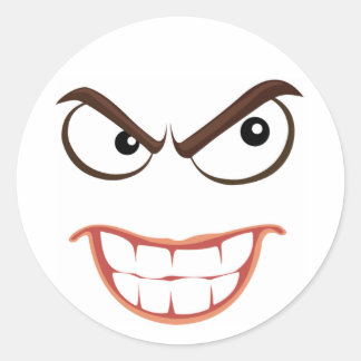 SINISTER FACE RONDE STICKER