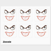 SINISTER FACE VIERKANTE STICKER (Vel)
