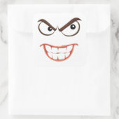 SINISTER FACE VIERKANTE STICKER (Tas)