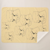 Sinister Flan Sherpa Blanket Deken (Voorkant (horizontaal))