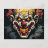 Sinister Funhouse Sideshow Clown Illustratie Briefkaart (Voorkant)