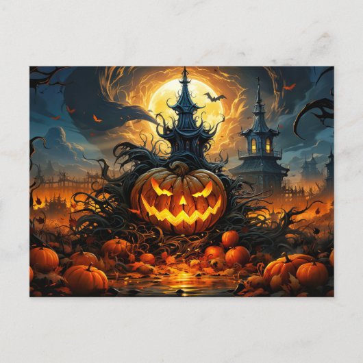 sinister gloeiende gelukkig halloween briefkaart (Voorkant)