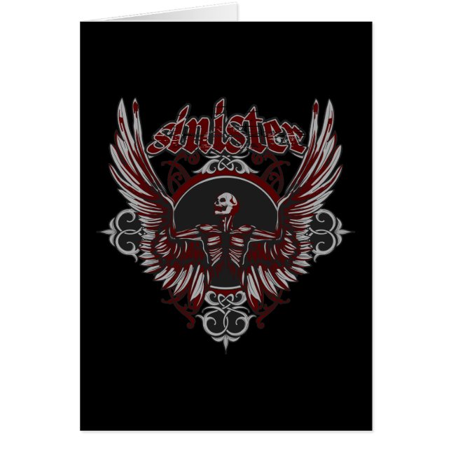 Sinister Gothic Angel met Wings (Voorkant)