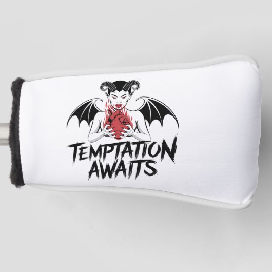 Sinister Gothic Demon Design - Verleiding wacht Golfheadcover (Voorkant)