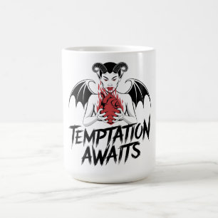 Sinister Gothic Demon Design - Verleiding wacht Koffiemok