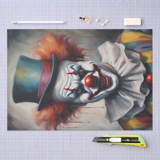 Sinister Grin: Enge ontkoppeling van clown Tissuepapier (Craft)