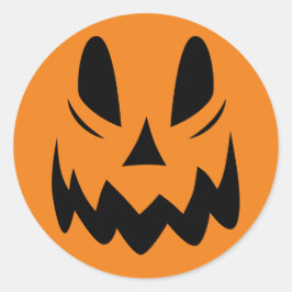 Sinister Grinning Pumpkin Face Sticker