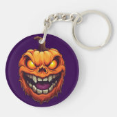 Sinister Grinning Pumpkin Head Sleutelhanger (Achterkant)