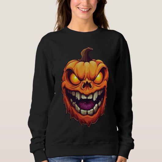 Sinister Grinning Pumpkin Head Trui (Voorkant)