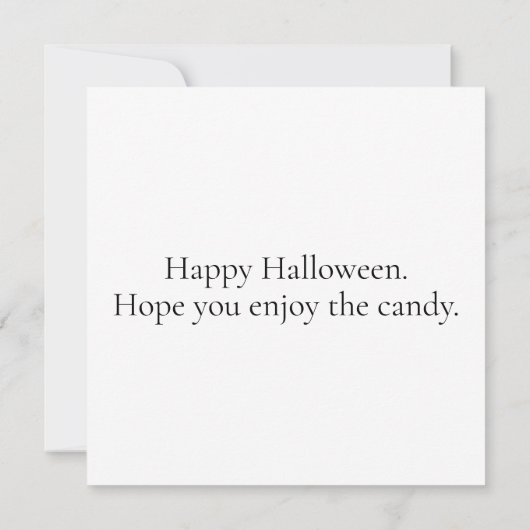 Sinister Halloween Haunted House Kaart (Achterkant)