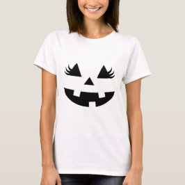 Sinister Halloween Pumpkin Gezicht Ontwerp met Kwa T-shirt
