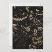 Sinister Jack-O-Lantern Pumpkin Halloween Party Kaart (Achterkant)