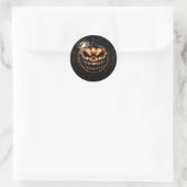 Sinister Jack-O-Lantern Pumpkin Halloween Party Ronde Sticker (Tas)