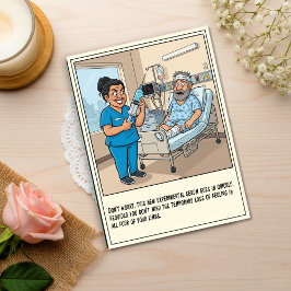 Sinister Nurse Prepares Injection Get Well Briefkaart