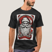 Sinister Santa Circle T-shirt: Retro Vector Kunst 