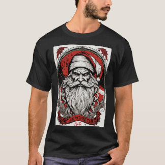 Sinister Santa Circle T-shirt: Retro Vector Kunst  T-shirt