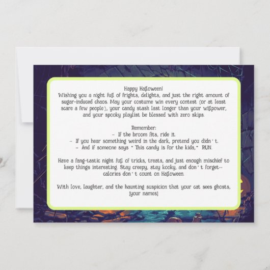 Sinister Sewer Spectacle Kaart (Achterkant)