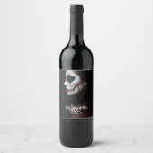 Sinister Sip – Halloween Wine Label beroemd gemaak Wijn Etiket (Voorkant)