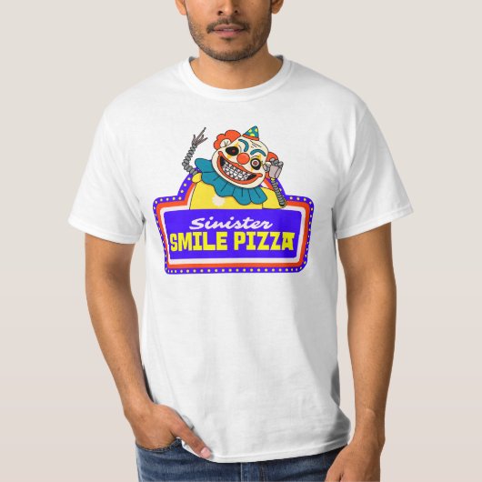 Sinister Smile Pizza T-shirt (Voorkant)