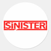 Sinister Stamp Ronde Sticker (Voorkant)