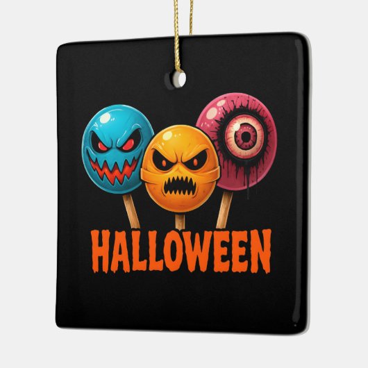 Sinister Sweets Halloween Keramisch Ornament (Links)