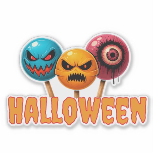 Sinister Sweets Halloween Sticker (Voorkant)