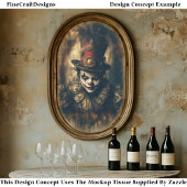 Sinister Victoriaans Clown CG3 Decoupage Tissuepapier