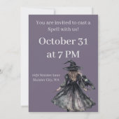 Sinister Witch Casting a Spell in a dark Forest Kaart (Achterkant)