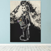 sinisterkonijn canvas afdruk (Insitu (Houten vloer))