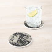 sinisterkonijn zandsteen onderzetter (Zijkant)