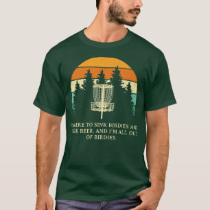 Sink Birdies en Drink Bier Disc Golf Grappige Golf T-shirt