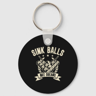 Sink niet Dromen Snooker Pool biljart speler Sleutelhanger