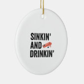 Sinkin en Drinken Grappige Cornhole Grappige Gift Keramisch Ornament (Rechts)