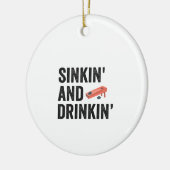 Sinkin en Drinken Grappige Cornhole Grappige Gift Keramisch Ornament (Links)